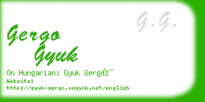 gergo gyuk business card